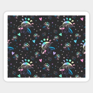 Moon & Mushroom Pattern Sticker